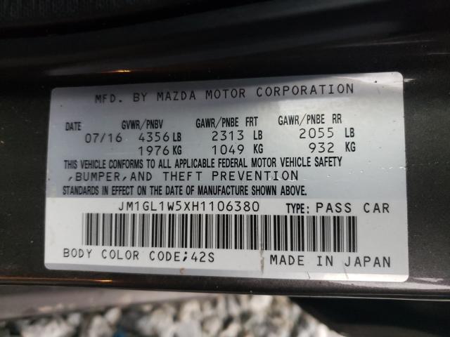 Photo 9 VIN: JM1GL1W5XH1106380 - MAZDA 6 