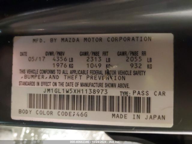 Photo 8 VIN: JM1GL1W5XH1138973 - MAZDA MAZDA6 