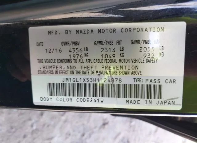 Photo 8 VIN: JM1GL1X53H1124878 - MAZDA MAZDA6 