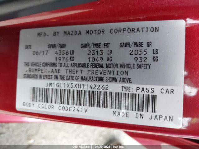 Photo 8 VIN: JM1GL1X5XH1142262 - MAZDA MAZDA6 