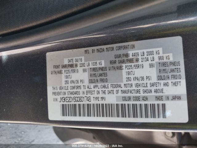 Photo 8 VIN: JM3KE2DY6G0801748 - MAZDA CX-5 