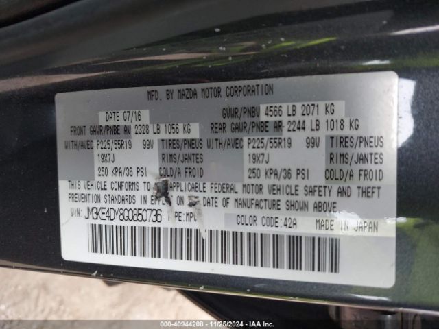 Photo 8 VIN: JM3KE4DY8G0850736 - MAZDA CX-5 