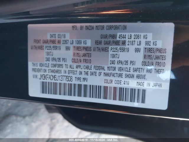 Photo 8 VIN: JM3KFACM6J1377608 - MAZDA CX-5 