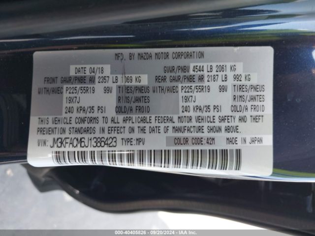 Photo 8 VIN: JM3KFACM6J1386423 - MAZDA CX-5 