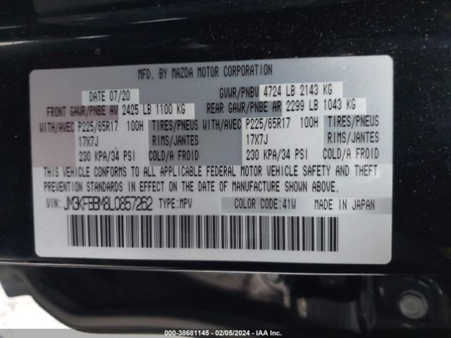 Photo 8 VIN: JM3KFBBM8L0857262 - MAZDA CX-5 