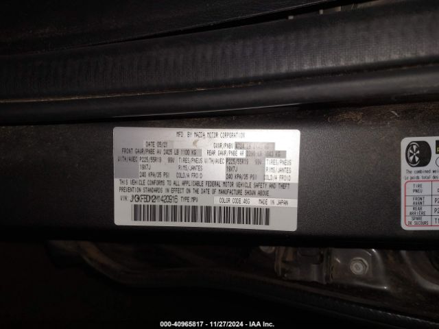 Photo 8 VIN: JM3KFBDM2M1420916 - MAZDA CX-5 