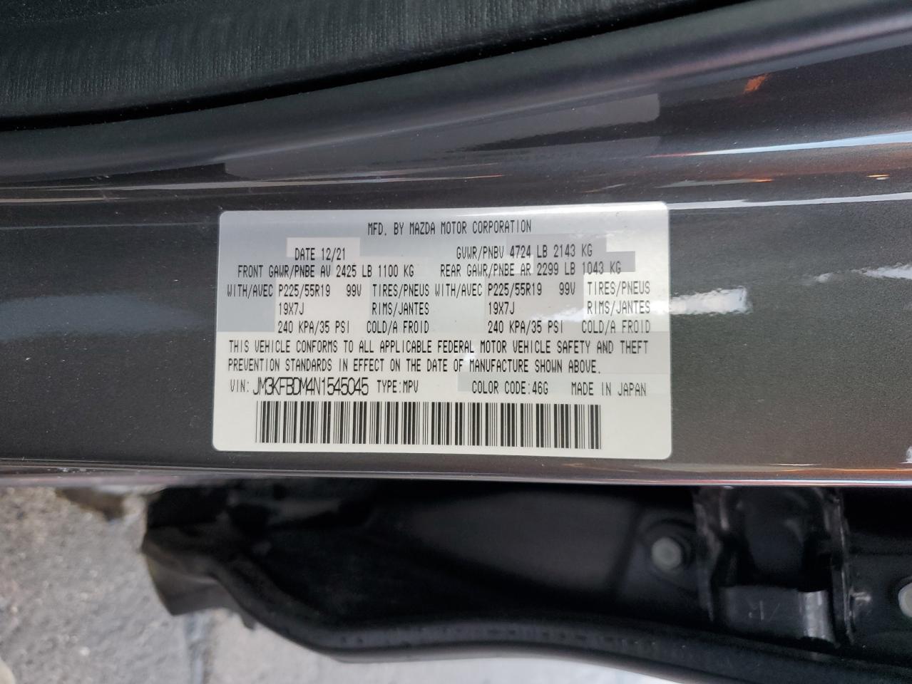 Photo 11 VIN: JM3KFBDM4N1545045 - MAZDA CX-5 