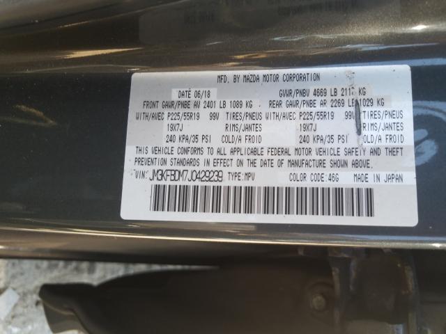 Photo 9 VIN: JM3KFBDM7J0429239 - MAZDA CX-5 