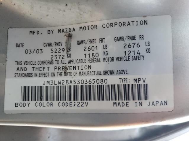 Photo 12 VIN: JM3LW28A530365080 - MAZDA MPV WAGON 