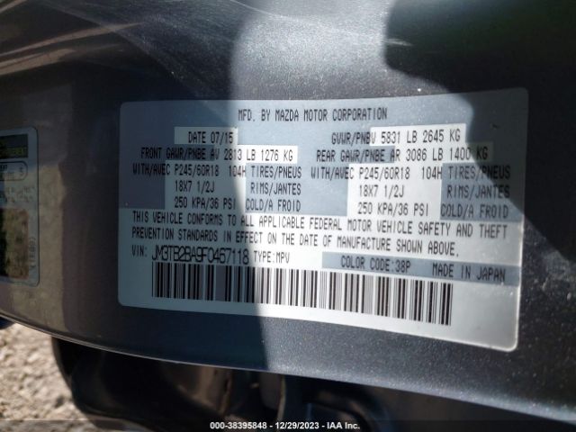 Photo 8 VIN: JM3TB2BA9F0467118 - MAZDA CX-9 