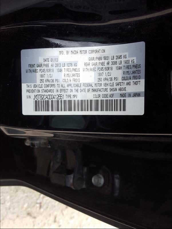 Photo 9 VIN: JM3TB2CA0D0412651 - MAZDA CX-9 TOURI 