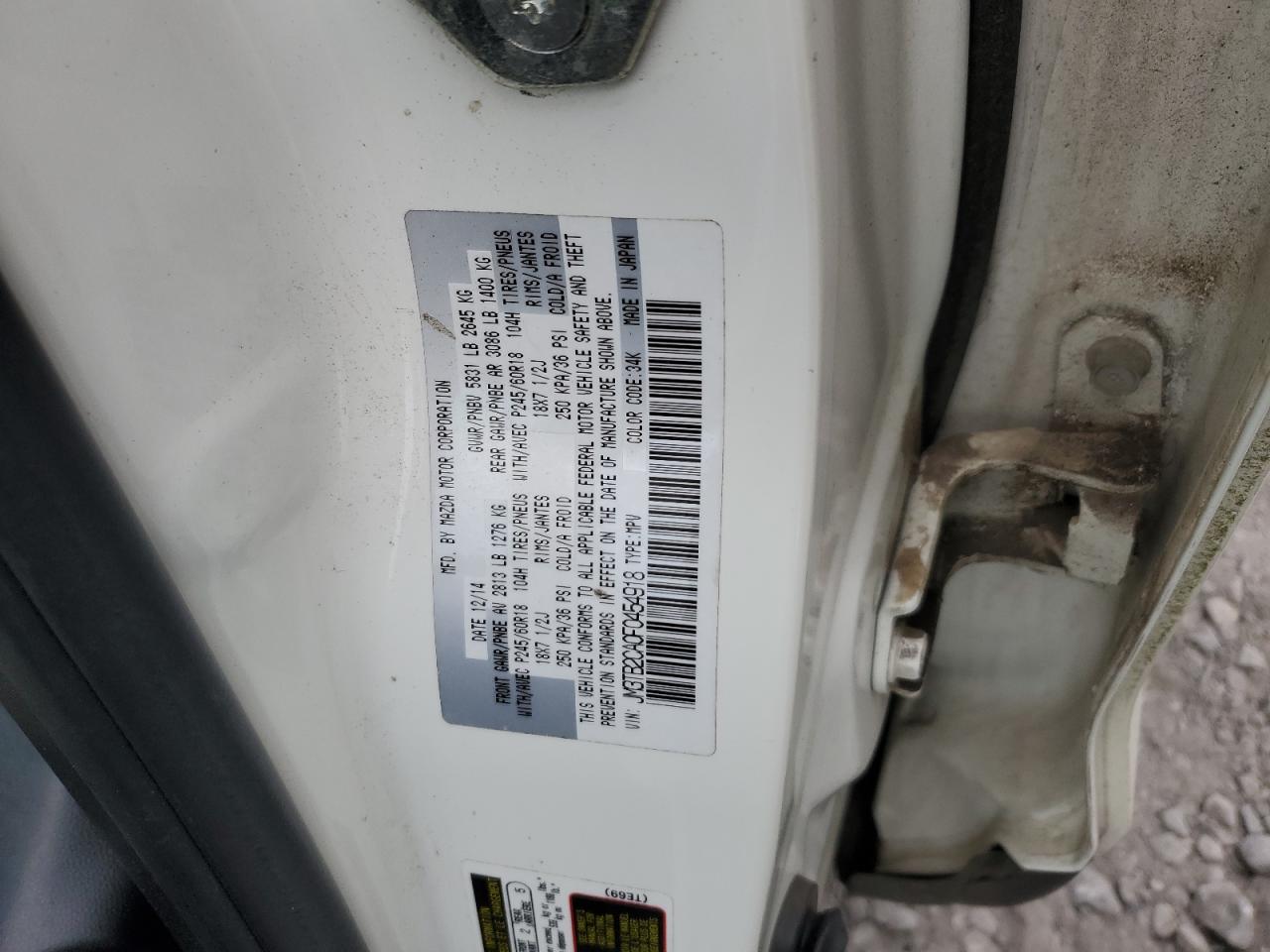 Photo 12 VIN: JM3TB2CA0F0454918 - MAZDA CX-9 