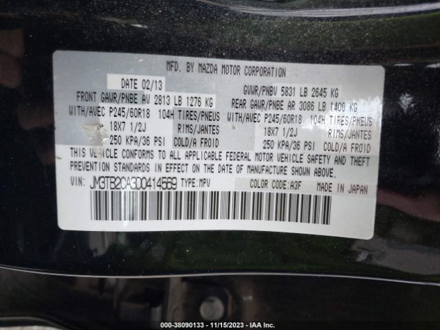 Photo 8 VIN: JM3TB2CA3D0414569 - MAZDA CX-9 