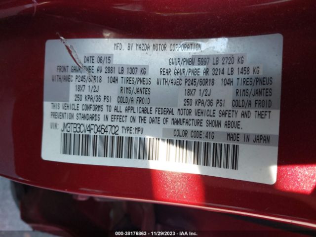 Photo 8 VIN: JM3TB3CV4F0464702 - MAZDA CX-9 