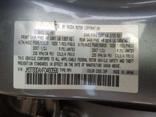 Photo 9 VIN: JM3TB3DAXF0460598 - MAZDA CX-9 GRAND 