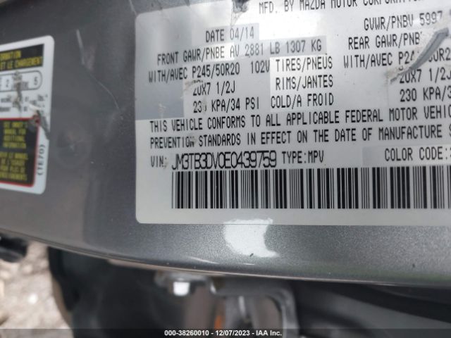 Photo 8 VIN: JM3TB3DV0E0439759 - MAZDA CX-9 