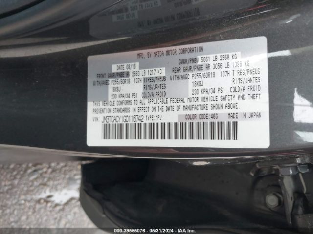 Photo 8 VIN: JM3TCACY1G0116742 - MAZDA CX-9 