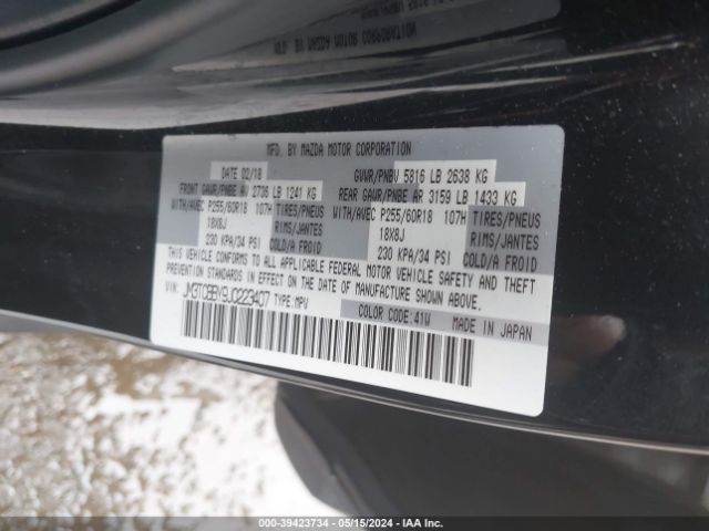 Photo 8 VIN: JM3TCBBY9J0223407 - MAZDA CX-9 