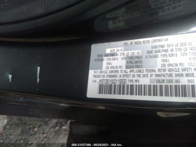 Photo 8 VIN: JM3TCBCY8G0119093 - MAZDA CX-9 