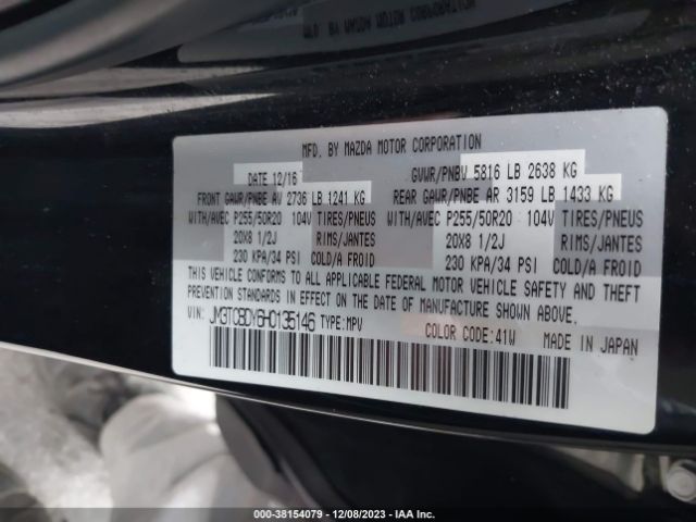 Photo 8 VIN: JM3TCBDY6H0135146 - MAZDA CX-9 