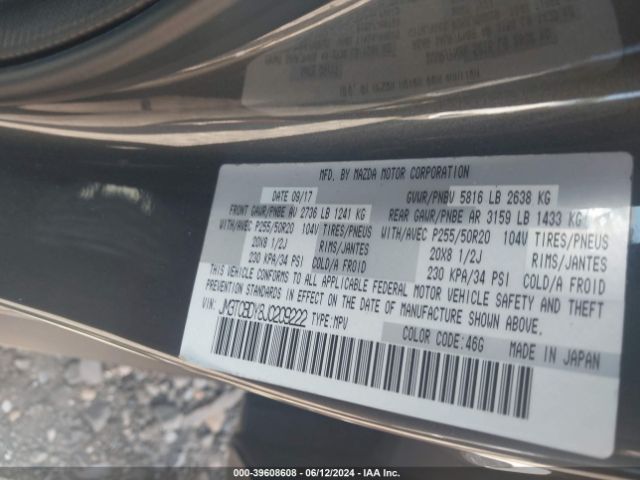 Photo 8 VIN: JM3TCBDY8J0209222 - MAZDA CX-9 