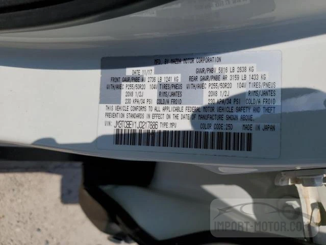 Photo 11 VIN: JM3TCBEY1J0217886 - MAZDA CX-9 