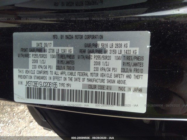 Photo 8 VIN: JM3TCBEY9J0206165 - MAZDA CX-9 