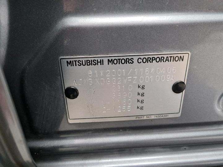 Photo 9 VIN: JMBXDGG2WFZ001009 - MITSUBISHI OUTLANDER 