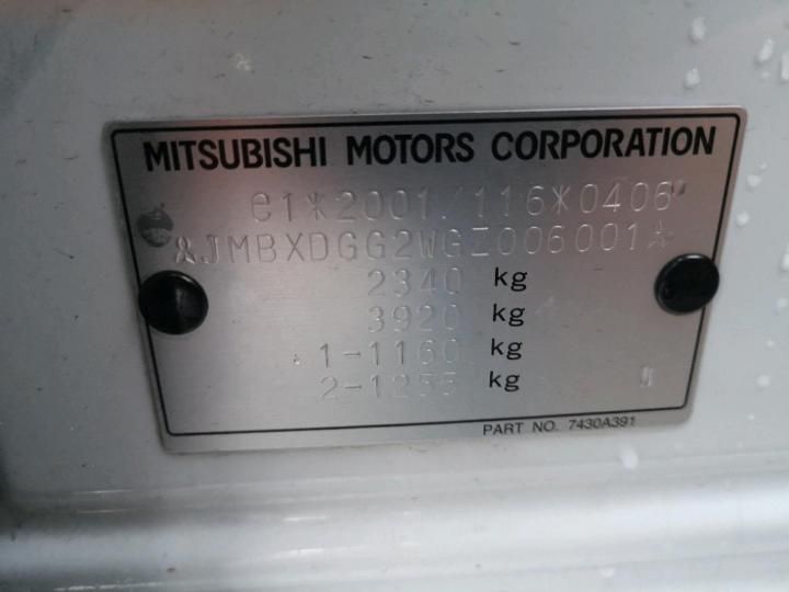 Photo 16 VIN: JMBXDGG2WGZ006001 - MITSUBISHI OUTLANDER 