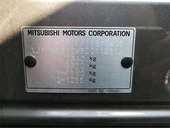 Photo 12 VIN: JMBXDGG2WGZ011281 - MITSUBISHI OUTLANDER 