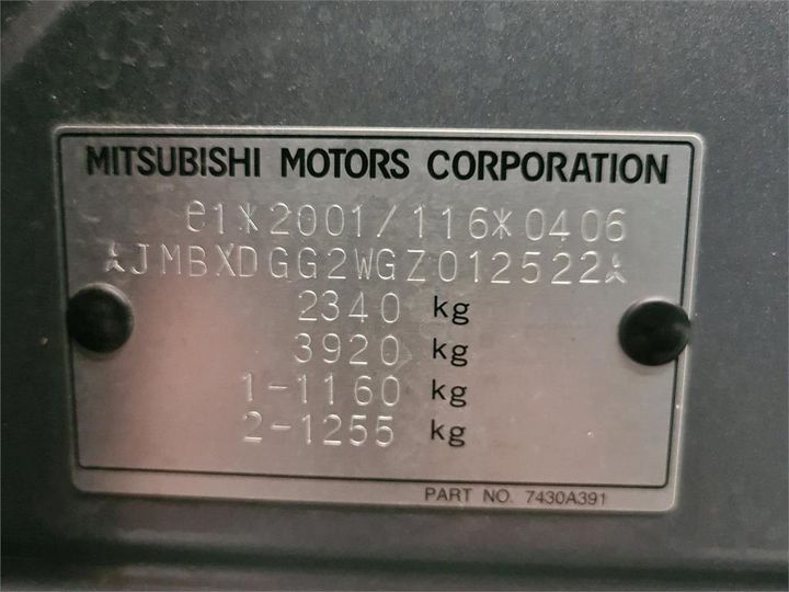 Photo 8 VIN: JMBXDGG2WGZ012522 - MITSUBISHI OUTLANDER 