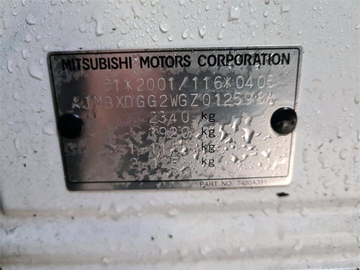 Photo 8 VIN: JMBXDGG2WGZ012598 - MITSUBISHI OUTLANDER 