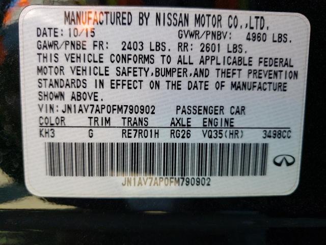 Photo 12 VIN: JN1AV7AP0FM790902 - INFINITI Q50 HYBRID 