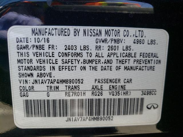 Photo 9 VIN: JN1AV7AP4HM890052 - INFINITI Q50 HYBRID 