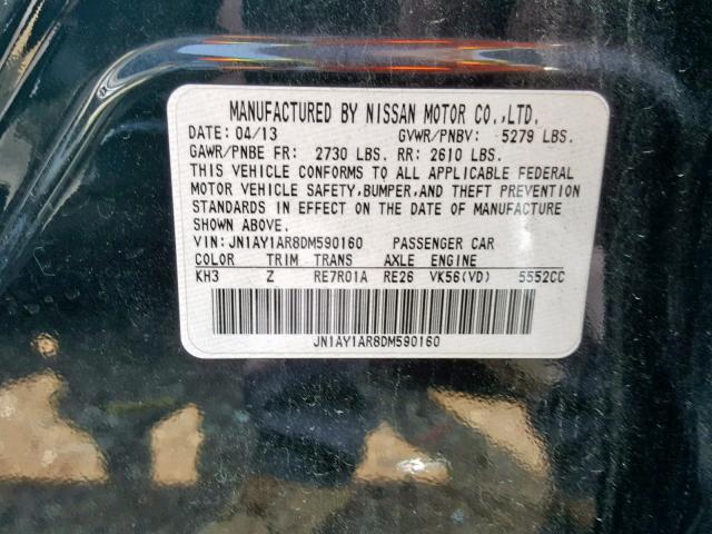 Photo 9 VIN: JN1AY1AR8DM590160 - INFINITI M56 X 