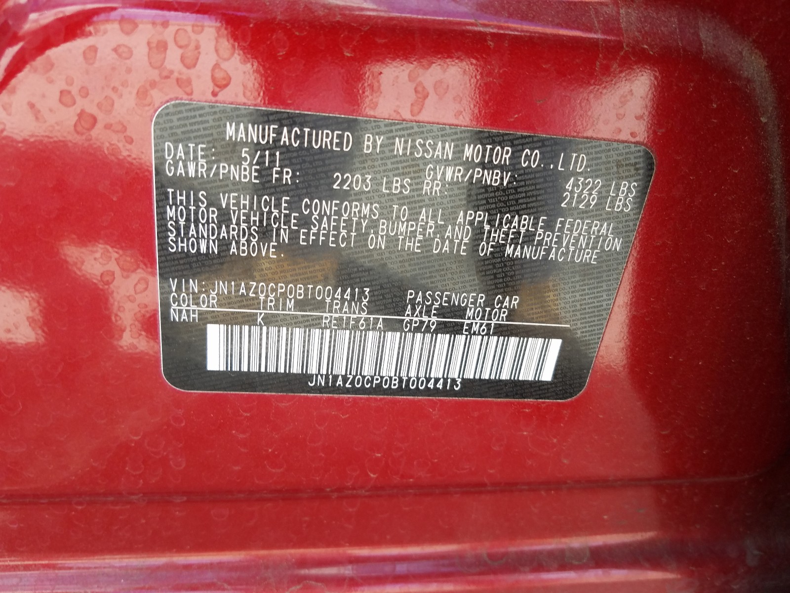 Photo 9 VIN: JN1AZ0CP0BT004413 - NISSAN LEAF 