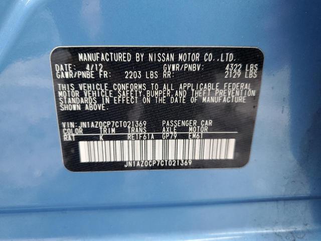 Photo 11 VIN: JN1AZ0CP7CT021369 - NISSAN LEAF 