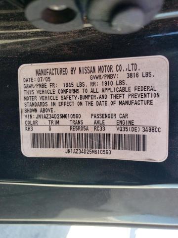 Photo 11 VIN: JN1AZ34D25M610560 - NISSAN 350Z 