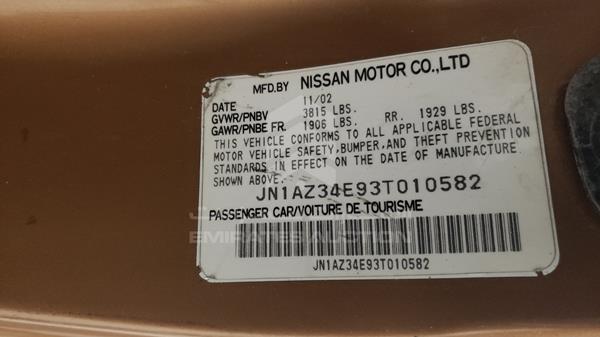 Photo 2 VIN: JN1AZ34E93T010582 - NISSAN 350 Z 