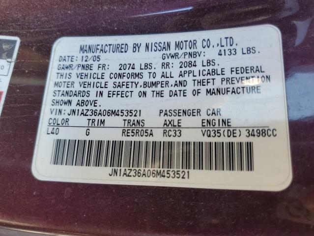 Photo 11 VIN: JN1AZ36A06M453521 - NISSAN 350Z 