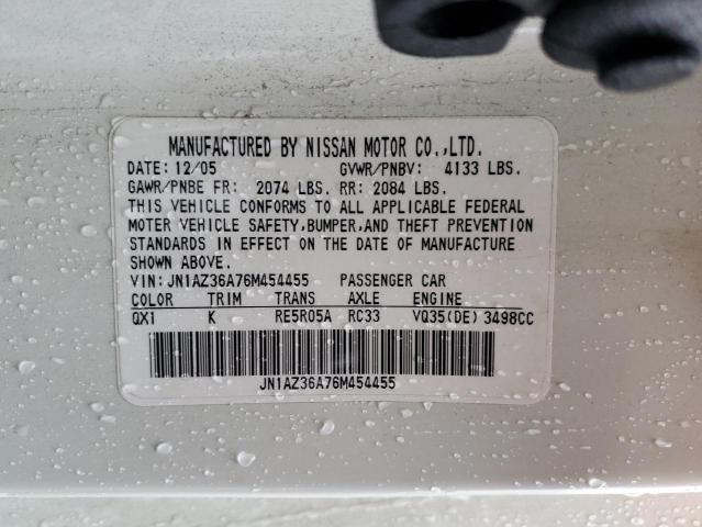 Photo 11 VIN: JN1AZ36A76M454455 - NISSAN 350Z 