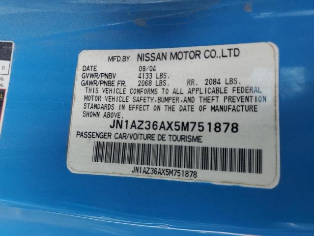 Photo 11 VIN: JN1AZ36AX5M751878 - NISSAN 350Z 