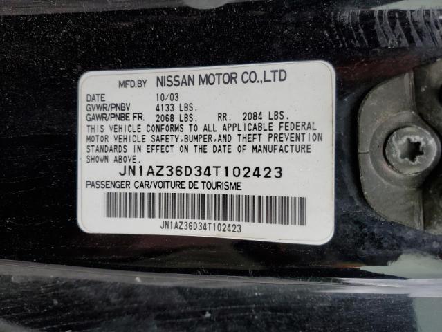 Photo 12 VIN: JN1AZ36D34T102423 - NISSAN 350Z 