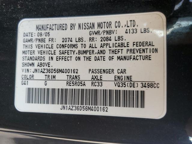 Photo 13 VIN: JN1AZ36D56M400162 - NISSAN 350Z ROADS 