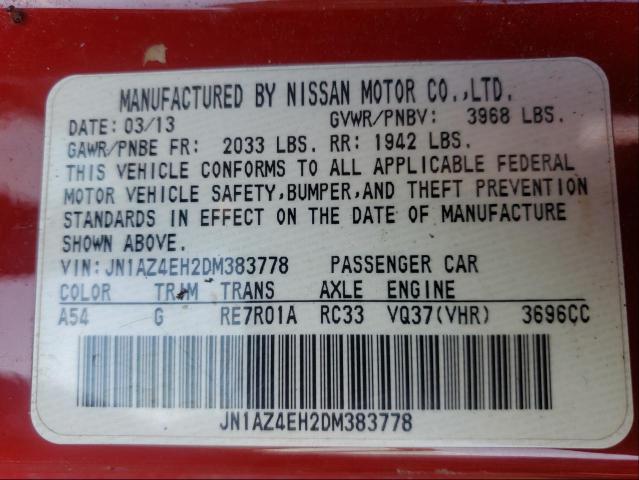 Photo 9 VIN: JN1AZ4EH2DM383778 - NISSAN 370Z BASE 