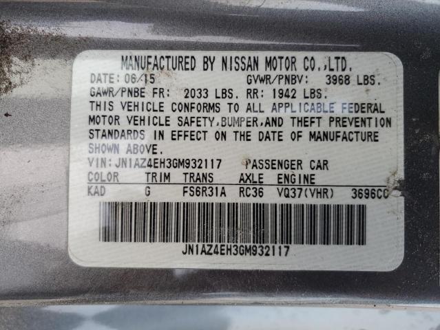 Photo 11 VIN: JN1AZ4EH3GM932117 - NISSAN 370Z BASE 