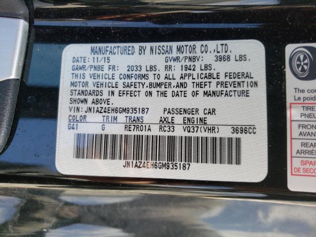 Photo 9 VIN: JN1AZ4EH6GM935187 - NISSAN 370Z BASE 