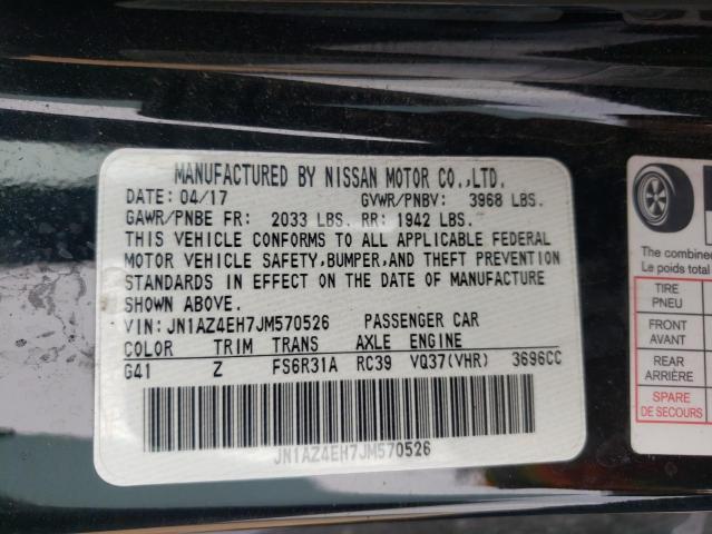 Photo 11 VIN: JN1AZ4EH7JM570526 - NISSAN 370Z BASE 