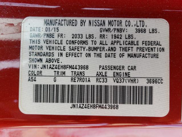 Photo 9 VIN: JN1AZ4EH8FM443968 - NISSAN 370Z BASE 