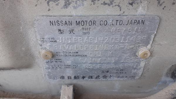 Photo 3 VIN: JN1BBAB14Z0311939 - NISSAN SUNNY 